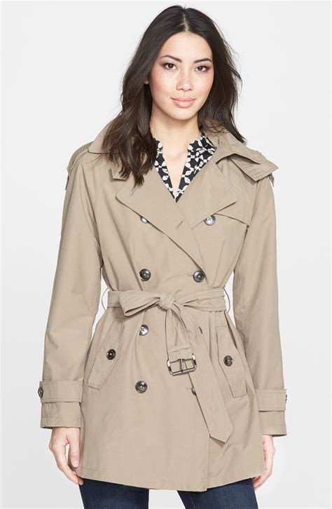 michael kors fit and flare trench coat|michael kors trench coat nordstrom.